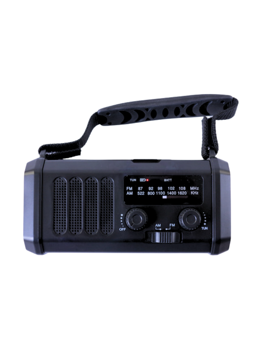 Noodradio met Oplader, Zonnepaneel en Zaklamp